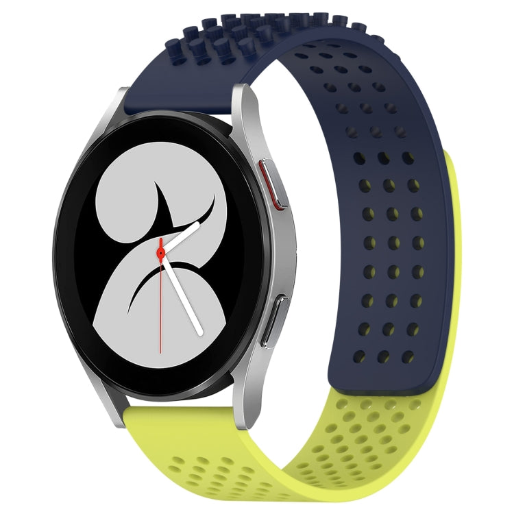 Bracelet de montre en silicone respirant à trous 20mm avec points 3D, pour Samsung Galaxy Watch 4 44mm, pour Samsung Galaxy Watch 4 40mm, pour Samsung Galaxy Watch 4 Classic 46mm
