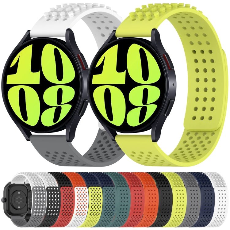 Bracelet de montre en silicone respirant à trous 20mm avec points 3D, pour Samsung Galaxy Watch 6 Classic 43mm, pour Samsung Galaxy Watch 5 Pro édition golf, pour Samsung Galaxy Watch 5 édition golf