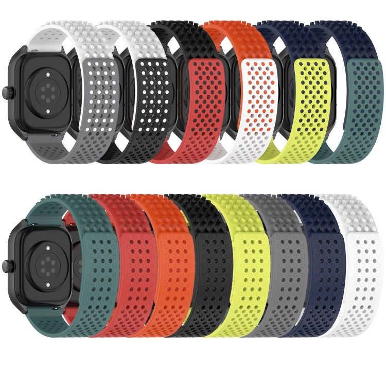Bracelet de montre en silicone respirant à trous 20mm avec points 3D, pour Samsung Galaxy Watch 4 44mm, pour Samsung Galaxy Watch 4 40mm, pour Samsung Galaxy Watch 4 Classic 46mm
