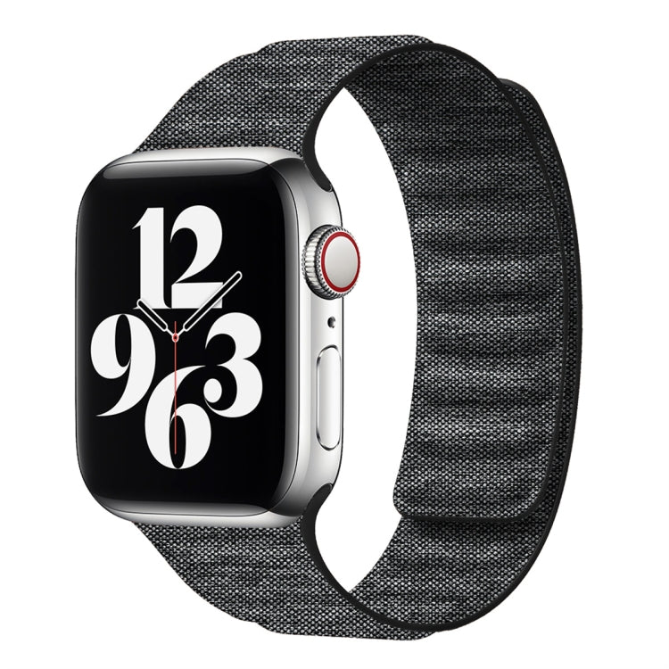 Bracelet de montre magnétique en denim, pour Apple Watch Ultra 49mm, pour Apple Watch 8 41mm, pour Apple Watch 8 45mm, pour Apple Watch SE 2022 40mm, pour Apple Watch SE 2022 44mm, pour Apple Watch 7 41mm, pour Apple Watch 7 45mm, pour Apple Watch SE 40mm