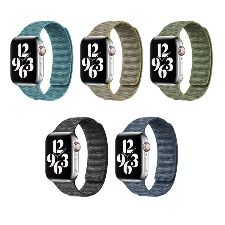 Bracelet de montre magnétique en denim, pour Apple Watch Ultra 49mm, pour Apple Watch 8 41mm, pour Apple Watch 8 45mm, pour Apple Watch SE 2022 40mm, pour Apple Watch SE 2022 44mm, pour Apple Watch 7 41mm, pour Apple Watch 7 45mm, pour Apple Watch SE 40mm