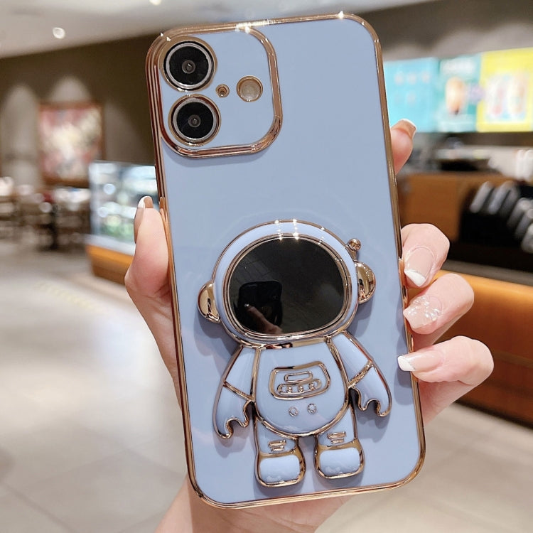 Coque de téléphone plaquée avec support Astronaute, Pour iPhone 17e / 16e, Pour iPhone 17 Pro Max, Pour iPhone 17 Pro, Pour iPhone 17, Pour iPhone Air, Pour iPhone 16 Pro Max, Pour iPhone 16 Pro, Pour iPhone 16 Plus