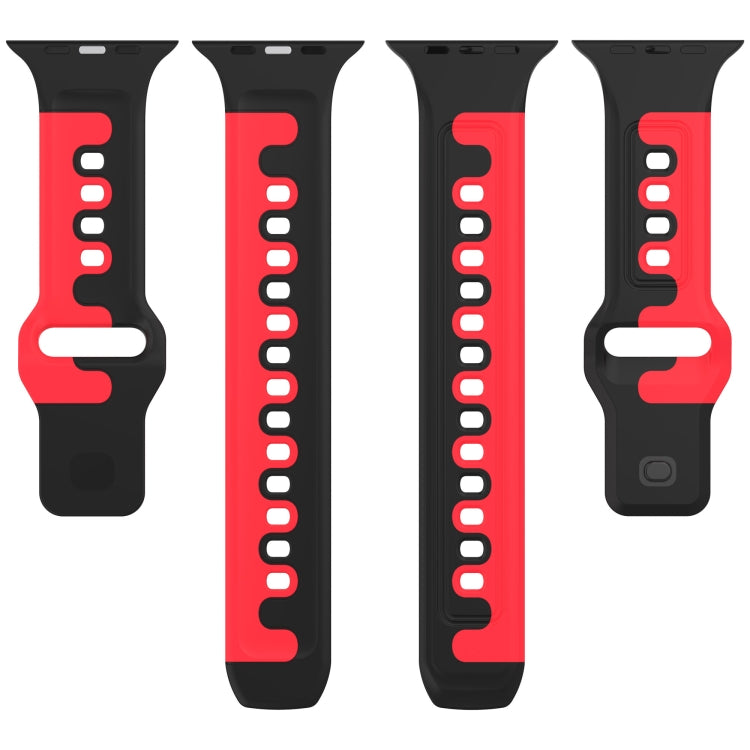 Double Color Silicone Watch Band, For Apple Watch 5 44mm, For Apple Watch 5 40mm, For Apple Watch 4 44mm, For Apple Watch 4 40mm