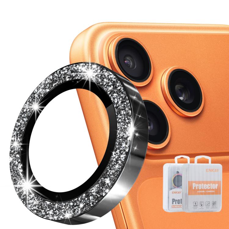 Film en verre trempé ENKAY Hat-Prince Glitter pour lentille arrière en alliage d'aluminium, pour iPhone 17 Pro / 17 Pro Max, pour iPhone 17, pour iPhone Air, pour iPhone 15 Pro / 15 Pro Max, pour iPhone 15 / 15 Plus