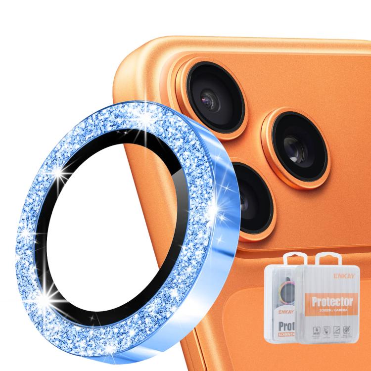 Film en verre trempé ENKAY Hat-Prince Glitter pour lentille arrière en alliage d'aluminium, pour iPhone 17 Pro / 17 Pro Max, pour iPhone 17, pour iPhone Air, pour iPhone 15 Pro / 15 Pro Max, pour iPhone 15 / 15 Plus