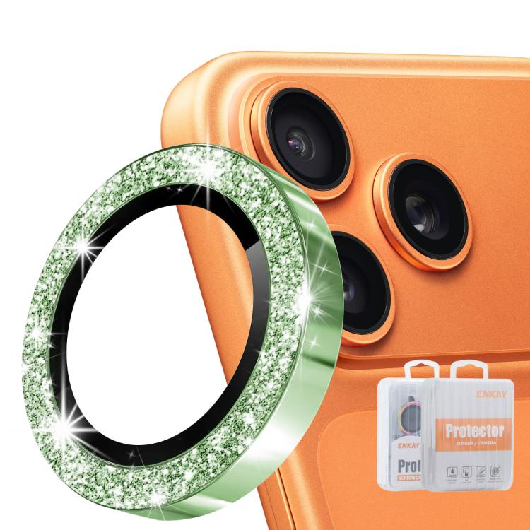 Film en verre trempé ENKAY Hat-Prince Glitter pour lentille arrière en alliage d'aluminium, pour iPhone 17 Pro / 17 Pro Max, pour iPhone 17, pour iPhone Air, pour iPhone 15 Pro / 15 Pro Max, pour iPhone 15 / 15 Plus