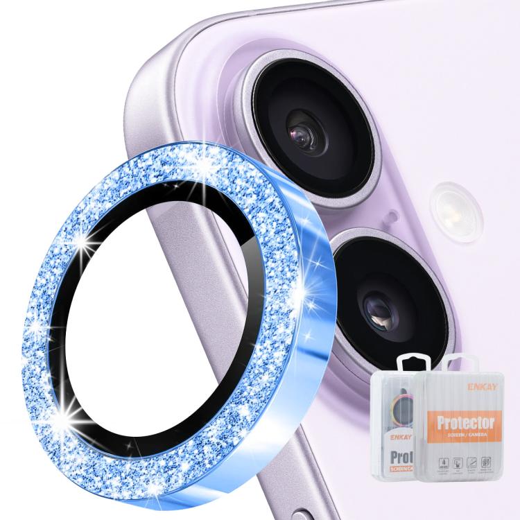 Film en verre trempé ENKAY Hat-Prince Glitter pour lentille arrière en alliage d'aluminium, pour iPhone 17 Pro / 17 Pro Max, pour iPhone 17, pour iPhone Air, pour iPhone 15 Pro / 15 Pro Max, pour iPhone 15 / 15 Plus