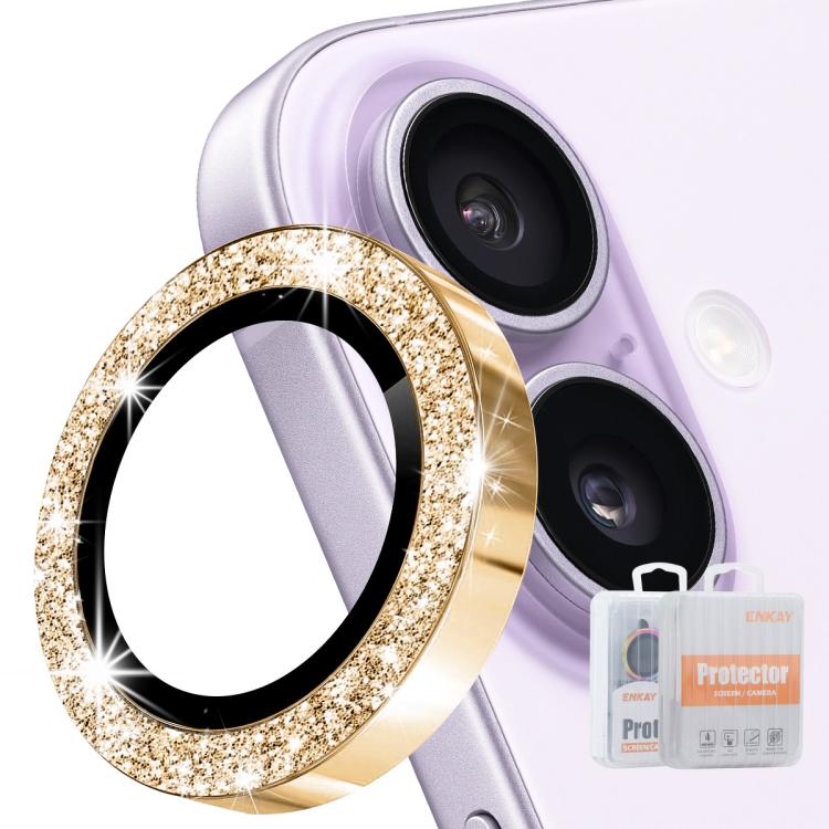 Film en verre trempé ENKAY Hat-Prince Glitter pour lentille arrière en alliage d'aluminium, pour iPhone 17 Pro / 17 Pro Max, pour iPhone 17, pour iPhone Air, pour iPhone 15 Pro / 15 Pro Max, pour iPhone 15 / 15 Plus