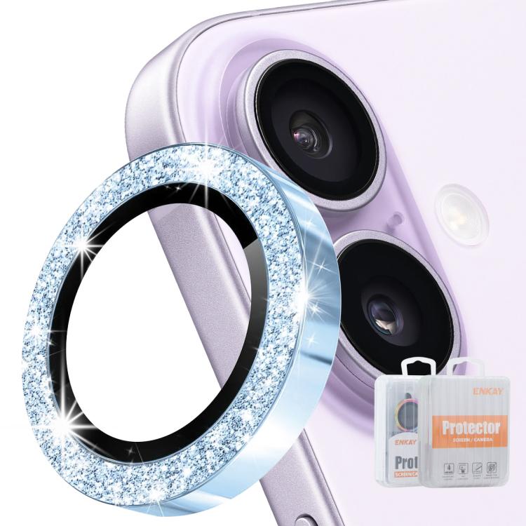 Film en verre trempé ENKAY Hat-Prince Glitter pour lentille arrière en alliage d'aluminium, pour iPhone 17 Pro / 17 Pro Max, pour iPhone 17, pour iPhone Air, pour iPhone 15 Pro / 15 Pro Max, pour iPhone 15 / 15 Plus