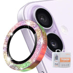 Film en verre trempé ENKAY Hat-Prince Glitter pour lentille arrière en alliage d'aluminium, pour iPhone 17 Pro / 17 Pro Max, pour iPhone 17, pour iPhone Air, pour iPhone 15 Pro / 15 Pro Max, pour iPhone 15 / 15 Plus