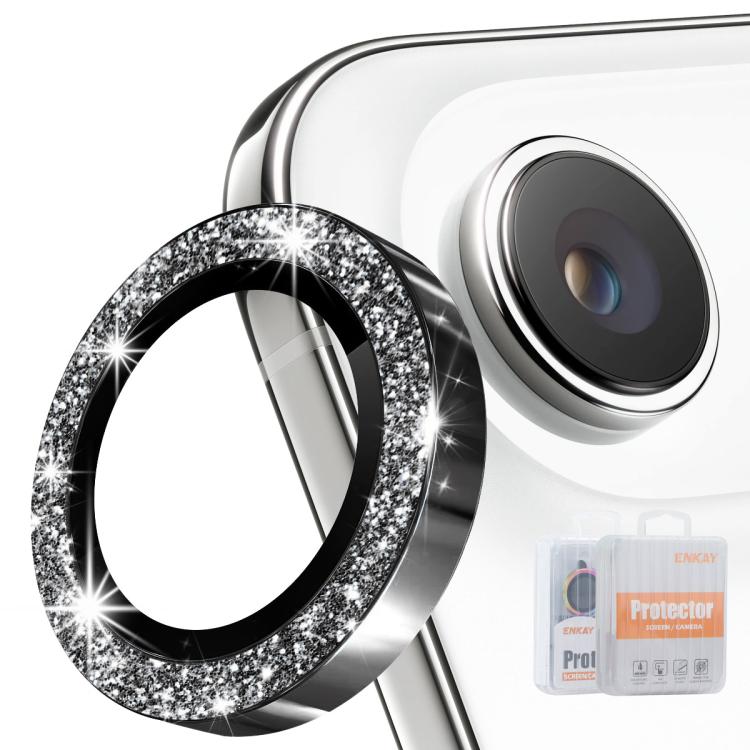 Film en verre trempé ENKAY Hat-Prince Glitter pour lentille arrière en alliage d'aluminium, pour iPhone 17 Pro / 17 Pro Max, pour iPhone 17, pour iPhone Air, pour iPhone 15 Pro / 15 Pro Max, pour iPhone 15 / 15 Plus