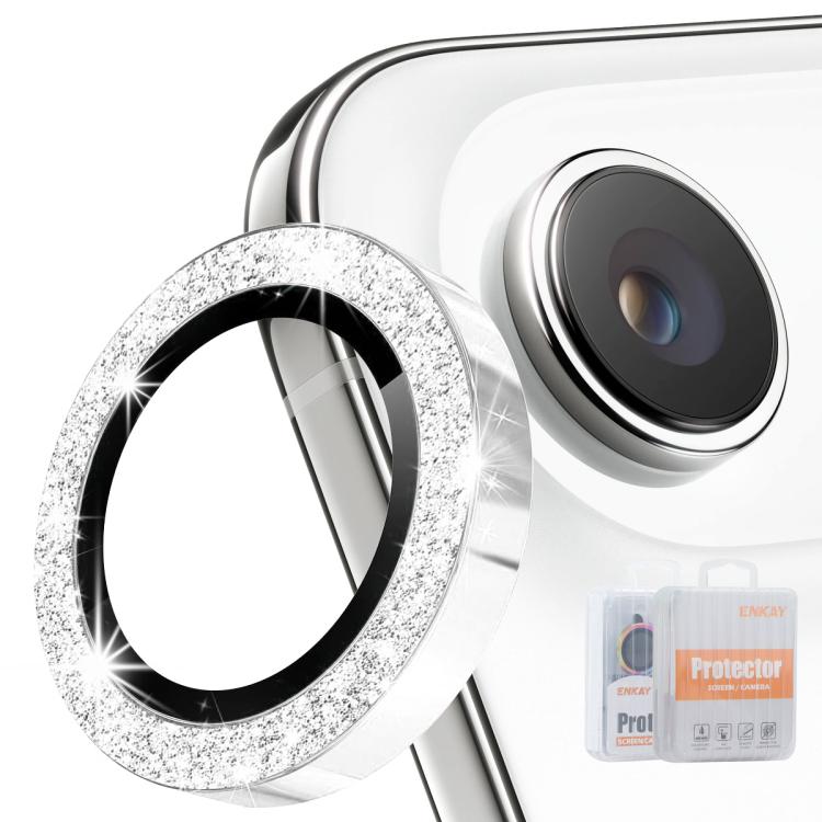 Film en verre trempé ENKAY Hat-Prince Glitter pour lentille arrière en alliage d'aluminium, pour iPhone 17 Pro / 17 Pro Max, pour iPhone 17, pour iPhone Air, pour iPhone 15 Pro / 15 Pro Max, pour iPhone 15 / 15 Plus