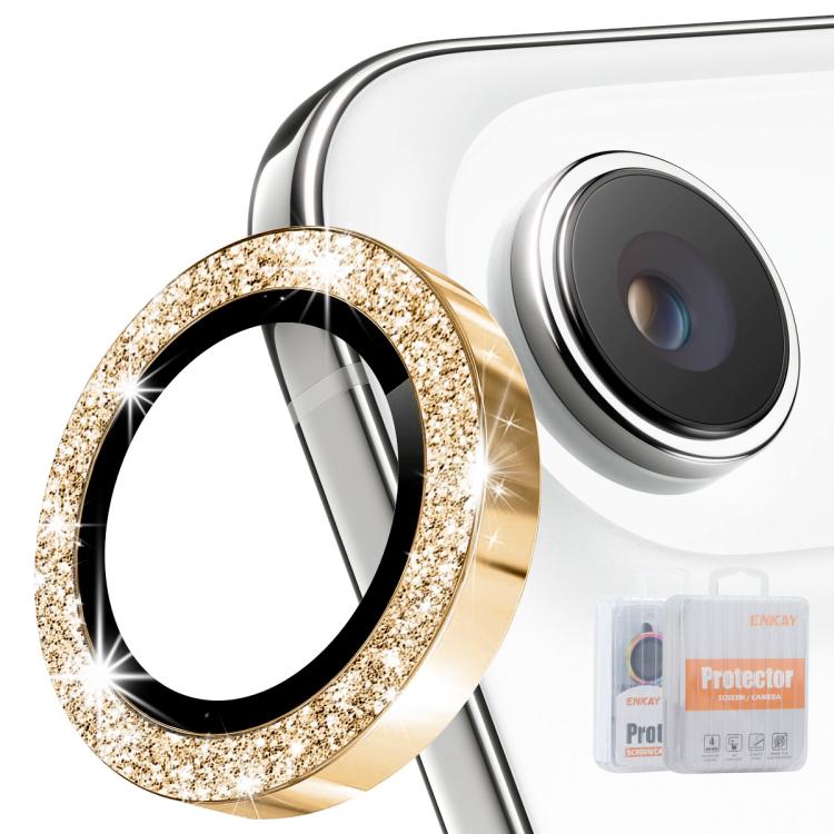 Film en verre trempé ENKAY Hat-Prince Glitter pour lentille arrière en alliage d'aluminium, pour iPhone 17 Pro / 17 Pro Max, pour iPhone 17, pour iPhone Air, pour iPhone 15 Pro / 15 Pro Max, pour iPhone 15 / 15 Plus