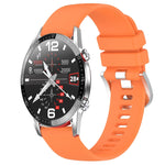 Liquid Glossy Silver Buckle Silicone Watch Band, For Huawei Watch GT3 42mm 20mm, For Huawei Watch 3 22mm, For Huawei Watch GT2 Pro 22mm, For Huawei Watch GT2 46mm 22mm