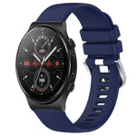 Liquid Glossy Silver Buckle Silicone Watch Band, For Huawei Watch GT3 42mm 20mm, For Huawei Watch 3 22mm, For Huawei Watch GT2 Pro 22mm, For Huawei Watch GT2 46mm 22mm