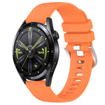 Liquid Glossy Silver Buckle Silicone Watch Band, For Huawei Watch GT3 42mm 20mm, For Huawei Watch 3 22mm, For Huawei Watch GT2 Pro 22mm, For Huawei Watch GT2 46mm 22mm