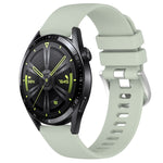 Liquid Glossy Silver Buckle Silicone Watch Band, For Huawei Watch GT3 42mm 20mm, For Huawei Watch 3 22mm, For Huawei Watch GT2 Pro 22mm, For Huawei Watch GT2 46mm 22mm