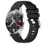 Liquid Glossy Silver Buckle Silicone Watch Band, For Huawei Watch GT2 42mm 20mm, For Huawei Watch 2 20mm
