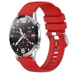 Liquid Glossy Silver Buckle Silicone Watch Band, For Huawei Watch GT2 42mm 20mm, For Huawei Watch 2 20mm