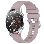 Liquid Glossy Silver Buckle Silicone Watch Band, For Huawei Watch GT2 42mm 20mm, For Huawei Watch 2 20mm