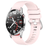 Liquid Glossy Silver Buckle Silicone Watch Band, For Huawei Watch GT2 42mm 20mm, For Huawei Watch 2 20mm