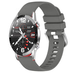 Liquid Glossy Silver Buckle Silicone Watch Band, For Huawei Watch GT2 42mm 20mm, For Huawei Watch 2 20mm