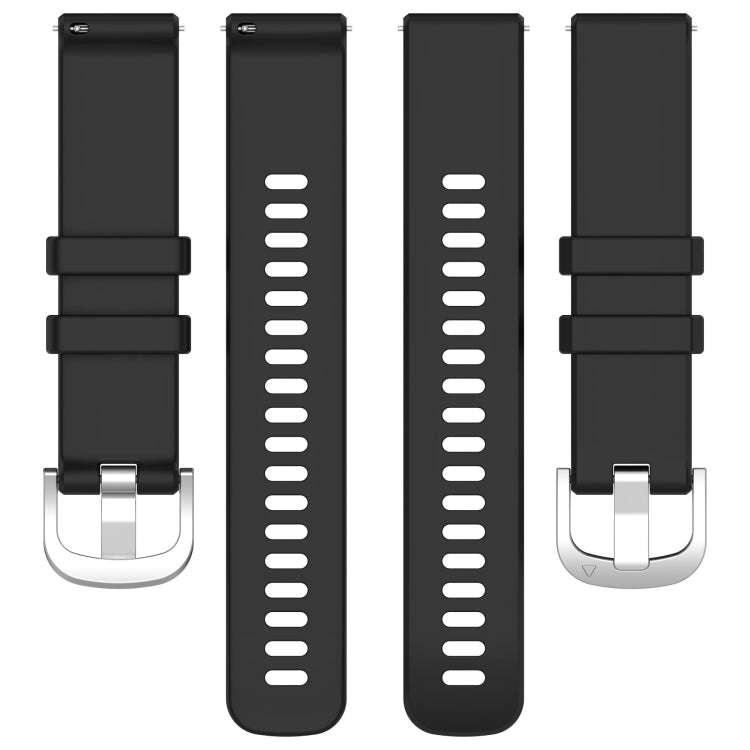 Liquid Glossy Silver Buckle Silicone Watch Band, For Huawei Watch GT4 46mm 22mm, For Huawei Watch GT4 41mm 18mm, For Huawei Watch 4 Pro 22mm, For Huawei Watch 4 22mm