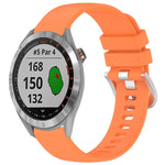 Liquid Glossy Silver Buckle Silicone Watch Band, For Garmin VivoMove Luxe / Garminmove Luxe, For Garmin Forerunner 645 / 645 Music, For Garmin Approach S40, For Garmin Vivomove3 / Garminmove3