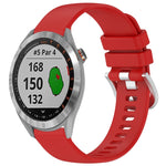 Liquid Glossy Silver Buckle Silicone Watch Band, For Garmin VivoMove Luxe / Garminmove Luxe, For Garmin Forerunner 645 / 645 Music, For Garmin Approach S40, For Garmin Vivomove3 / Garminmove3