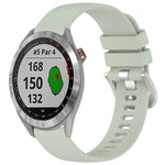 Liquid Glossy Silver Buckle Silicone Watch Band, For Garmin VivoMove Luxe / Garminmove Luxe, For Garmin Forerunner 645 / 645 Music, For Garmin Approach S40, For Garmin Vivomove3 / Garminmove3