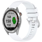 Liquid Glossy Silver Buckle Silicone Watch Band, For Garmin VivoMove Luxe / Garminmove Luxe, For Garmin Forerunner 645 / 645 Music, For Garmin Approach S40, For Garmin Vivomove3 / Garminmove3