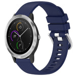 Liquid Glossy Silver Buckle Silicone Watch Band, For Garmin VivoMove Luxe / Garminmove Luxe, For Garmin Forerunner 645 / 645 Music, For Garmin Approach S40, For Garmin Vivomove3 / Garminmove3