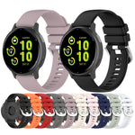 Liquid Glossy Silver Buckle Silicone Watch Band, For Garmin VivoMove Luxe / Garminmove Luxe, For Garmin Forerunner 645 / 645 Music, For Garmin Approach S40, For Garmin Vivomove3 / Garminmove3