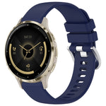 Liquid Glossy Silver Buckle Silicone Watch Band, For Garmin Venu 3S, For Garmin Forerunner 265S, For Garmin Forerunner 255S Music / 255S, For Garmin Venu 2S