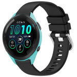 Liquid Glossy Silver Buckle Silicone Watch Band, For Garmin Venu 3S, For Garmin Forerunner 265S, For Garmin Forerunner 255S Music / 255S, For Garmin Venu 2S