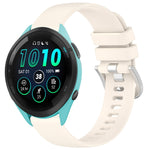 Liquid Glossy Silver Buckle Silicone Watch Band, For Garmin Venu 3S, For Garmin Forerunner 265S, For Garmin Forerunner 255S Music / 255S, For Garmin Venu 2S