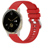 Liquid Glossy Silver Buckle Silicone Watch Band, For Garmin Venu 3S, For Garmin Forerunner 265S, For Garmin Forerunner 255S Music / 255S, For Garmin Venu 2S