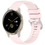 Liquid Glossy Silver Buckle Silicone Watch Band, For Garmin Venu 3S, For Garmin Forerunner 265S, For Garmin Forerunner 255S Music / 255S, For Garmin Venu 2S