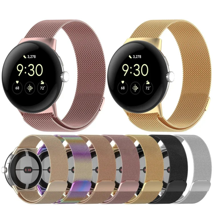 Bracelet de montre Milan magnétique en acier maillé, Pour Google Pixel Watch 2
