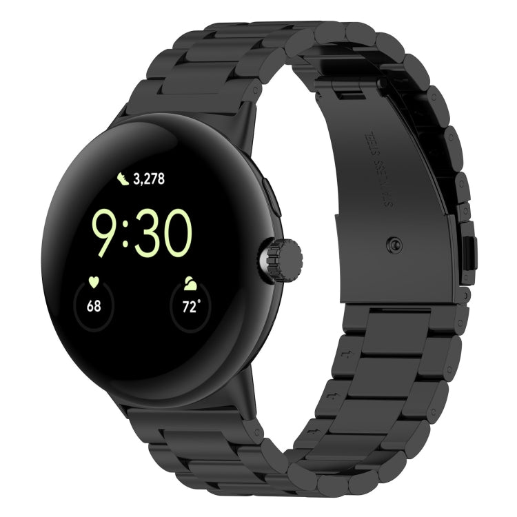 Bracelet de montre en métal à trois billes en acier inoxydable, pour Google Pixel Watch 4 / 3 / 2 / 1 41mm