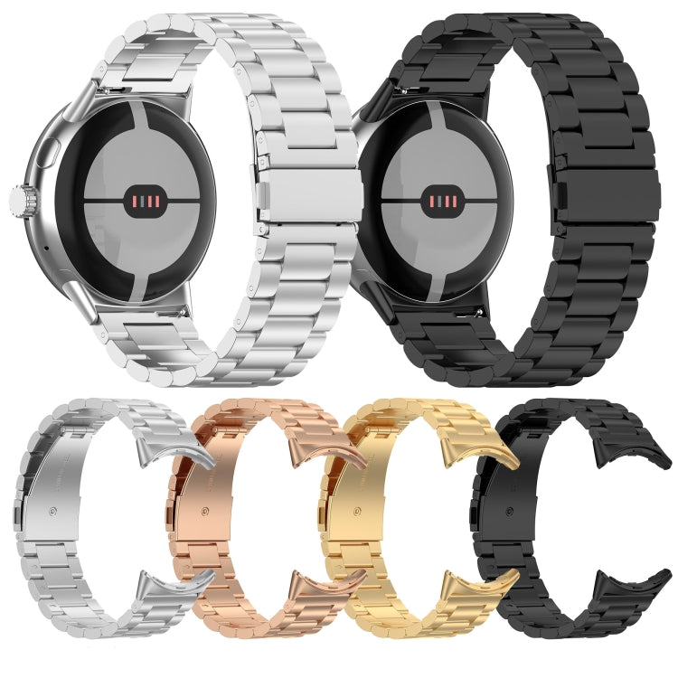 Bracelet de montre en métal à trois billes en acier inoxydable, pour Google Pixel Watch 4 / 3 / 2 / 1 41mm