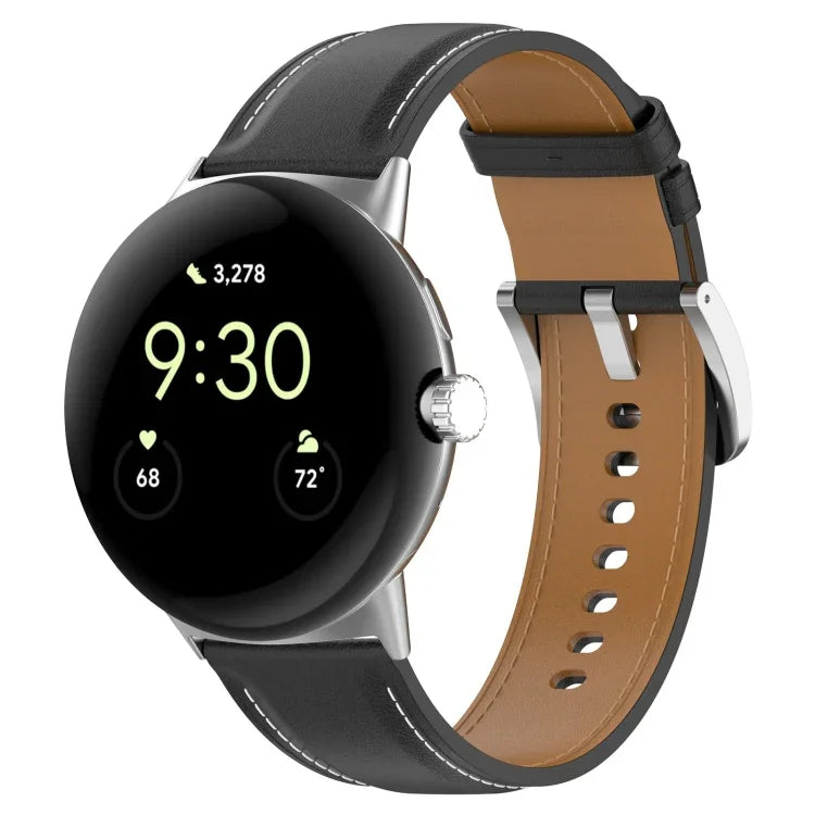 Bracelet de montre en cuir gaufré de première qualité, pour Google Pixel Watch 4 / 3 / 2 / 1 41mm