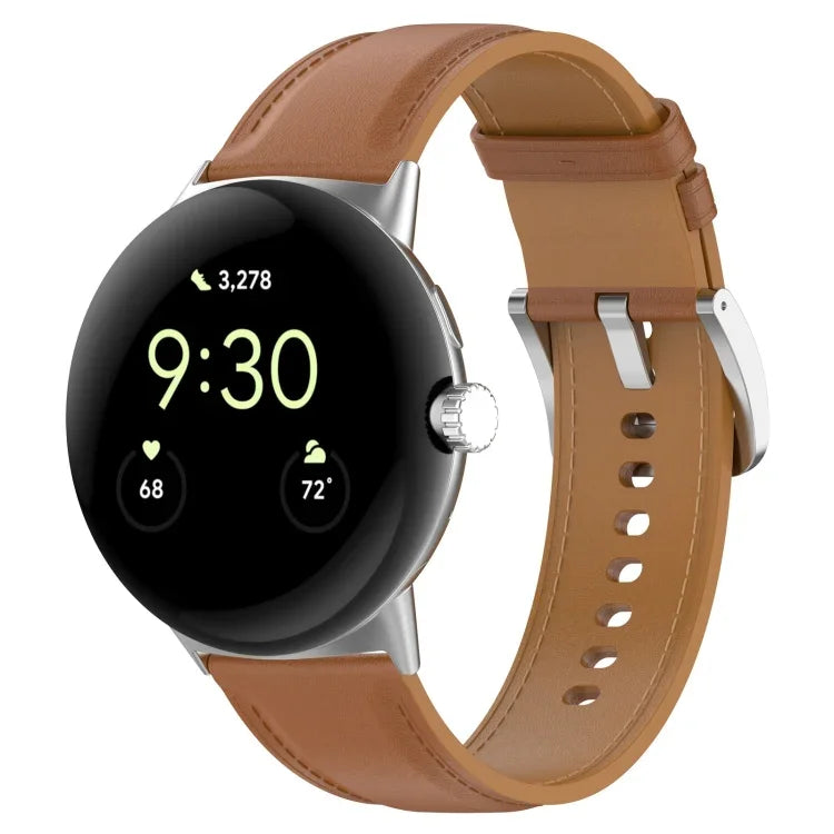 Bracelet de montre en cuir gaufré de première qualité, pour Google Pixel Watch 4 / 3 / 2 / 1 41mm