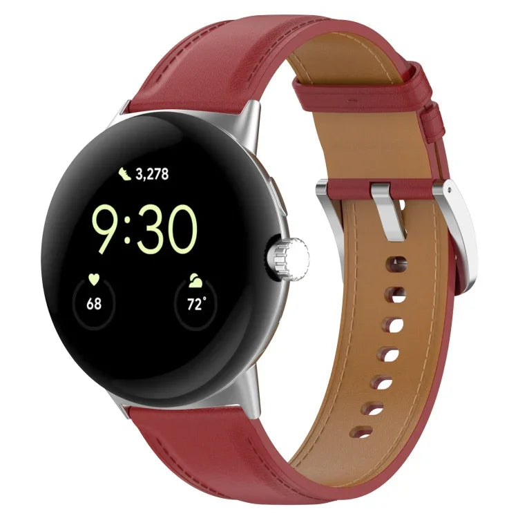 Bracelet de montre en cuir gaufré de première qualité, pour Google Pixel Watch 4 / 3 / 2 / 1 41mm