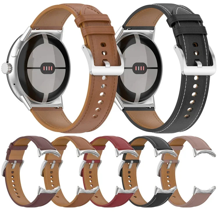 Bracelet de montre en cuir gaufré de première qualité, pour Google Pixel Watch 4 / 3 / 2 / 1 41mm