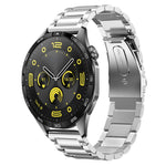 Three Bead Stainless Steel Metal Watch Band, For Huawei Watch GT4 46mm