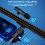 Microphones cravate sans fil pour iPhone / Android, 2 en 1, 3 en 1