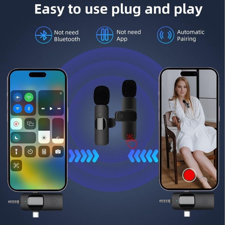 Microphones cravate sans fil pour iPhone / Android, 2 en 1, 3 en 1
