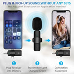 Microphones cravate sans fil pour iPhone / Android, 2 en 1, 3 en 1