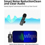 Microphones cravate sans fil pour iPhone / Android, 2 en 1, 3 en 1